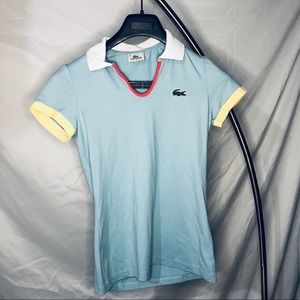 Lactose color block tennis polo